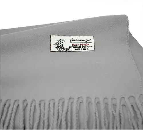 Glory Max Унисекс Однотонный Зимний Шарф CasModazoneere Мягкий Классический 183x30 см - 3