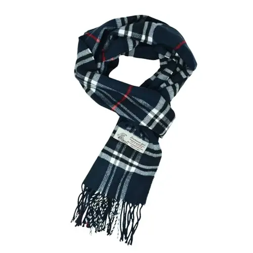 Glory Max Unisex Classic Tartan Plaid Qishki Sharf Yumshoq Cashmerega O'xshash 183cm x 30cm 