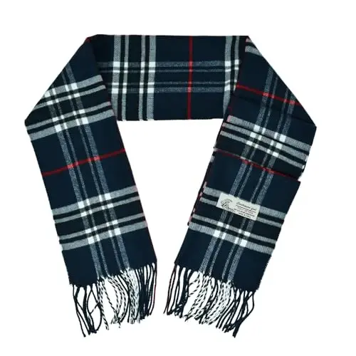 Glory Max Unisex Classic Tartan Plaid Qishki Sharf Yumshoq Cashmerega O'xshash 183cm x 30cm - 3