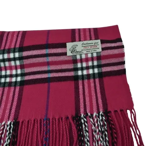 Glory Max Unisex Classic Tartan Plaid Qishki Sharf Yumshoq Kasmiron His 183cm x 30cm - 2