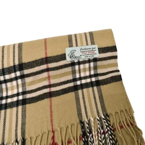 Glory Max Unisex Classic Tartan Plaid Winter Sharf Yumshoq Kasmiron Tuyg'u 72