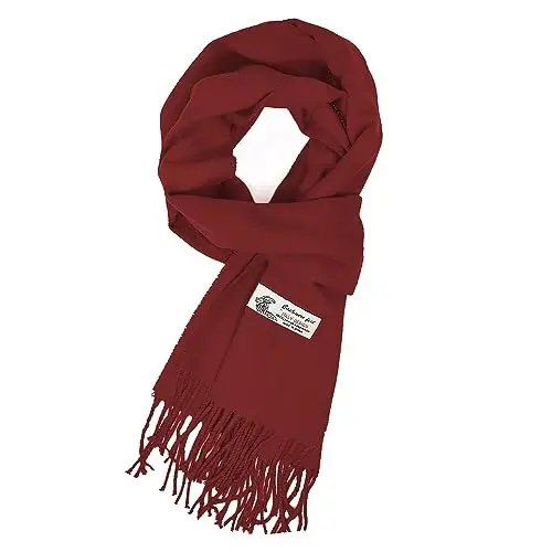 Glory Max Unisex Plain Solid Color Winter Scarf Cashmere Feel Soft Classic 72