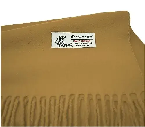 Glory Max Unisex Plain Solid Color Winter Scarf Cashmere Feel Soft Classic 72