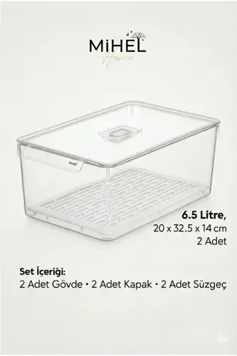 Gloss 2 dona XXL qopqoqli muzlatgich & shkaf ichki tashkilotchi - 8