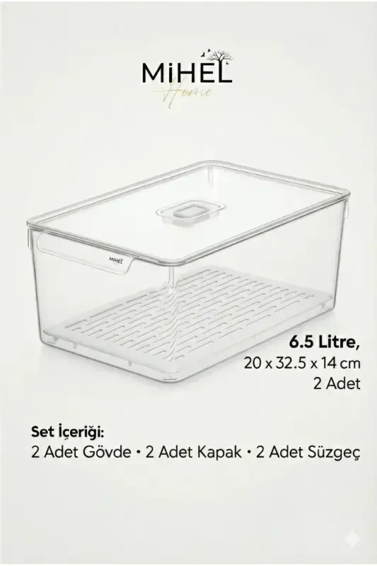 Gloss 2 dona XXL qopqoqli muzlatgich & shkaf ichki tashkilotchi - 8