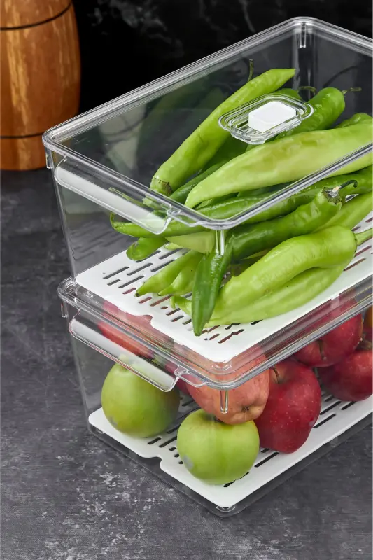 Gloss 2-Pack XXL Lidded Refrigerator & Cabinet Organizer - 7