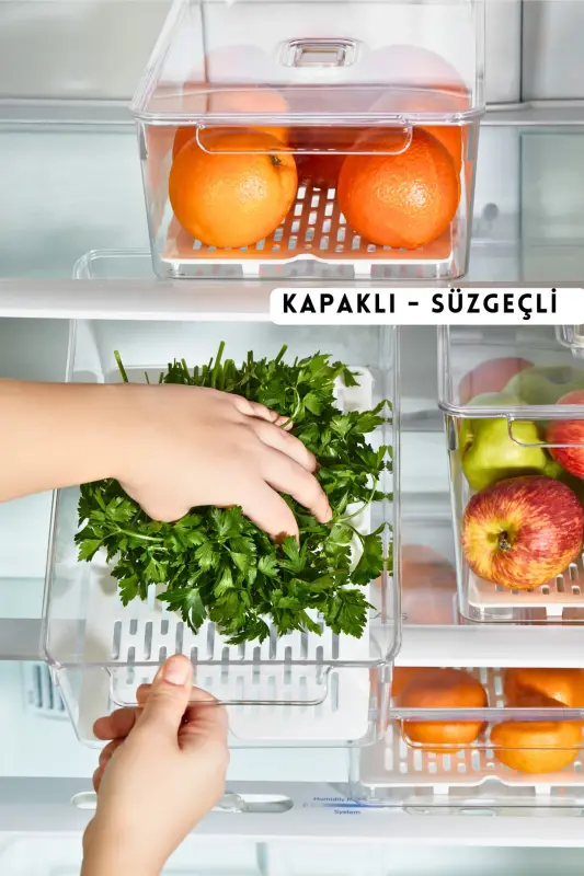 Gloss 2-Pack XXL Lidded Refrigerator & Cabinet Organizer - 8