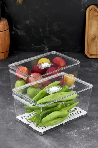 Gloss 2-Pack XXL Lidded Refrigerator & Cabinet Organizer - 4