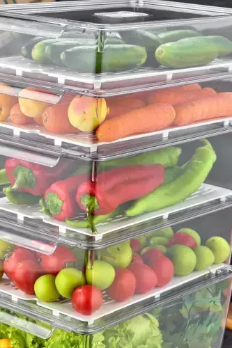 Gloss 6-Piece Mix Strainer Lidded Refrigerator Organizer, Cabinet Organizer, Organizer, Storage Container - 6