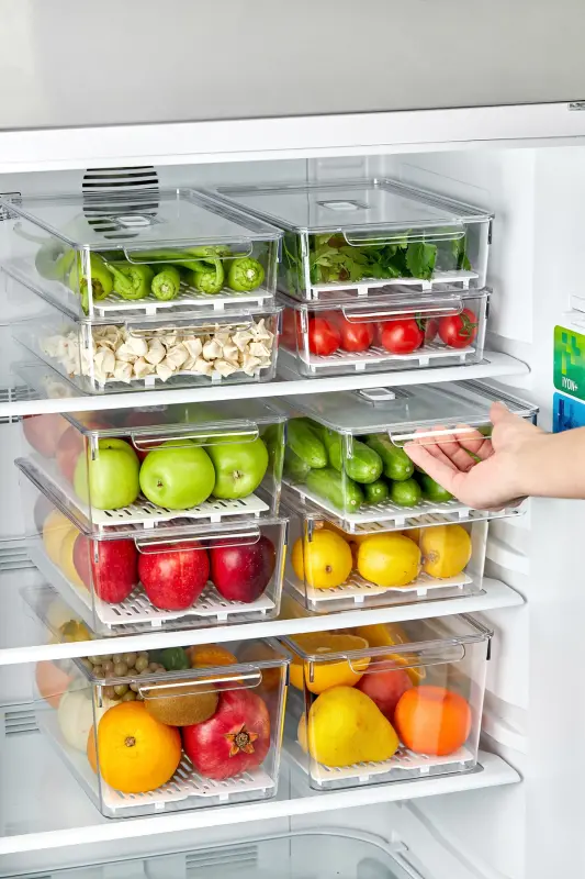 Gloss 6-Piece Mix Strainer Lidded Refrigerator Organizer, Cabinet Organizer, Organizer, Storage Container - 2