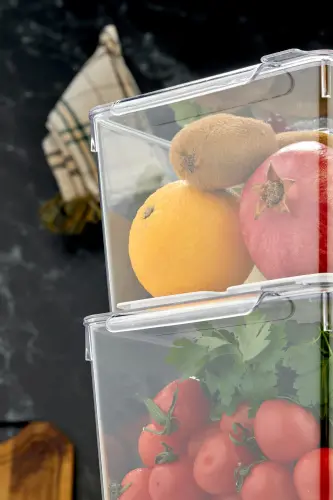 Gloss Xxl 3-Piece Filtered Lidded Refrigerator Organizer, Cabinet Organizer, Organizer, Storage Container - 8
