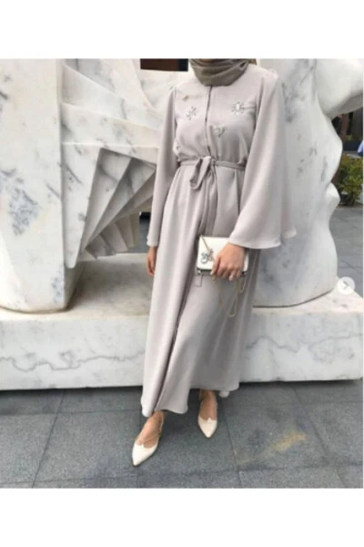 Glow Abaya (Stone) - Modazone