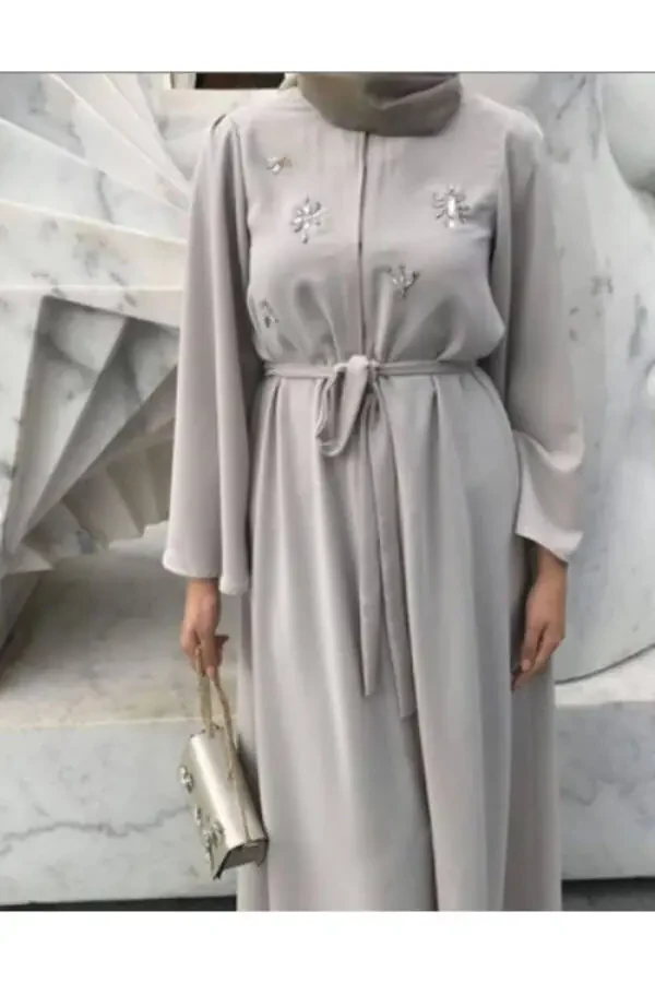 Glow Abaya (Stone) - 4