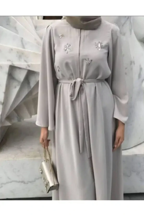 Glow Abaya (Stone) - 8