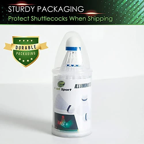 Glow in the Dark Badminton Shuttlecocks 4pcs - 7