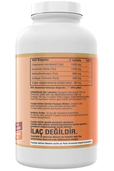 Glucosamine Chondroitin Msm 300 Tablet Collagen Glucosamine - 3