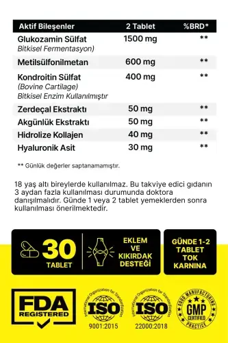 Glucosamine Chondroitin MSM Collagen Curcumin Tablet 1500 Mg - 5