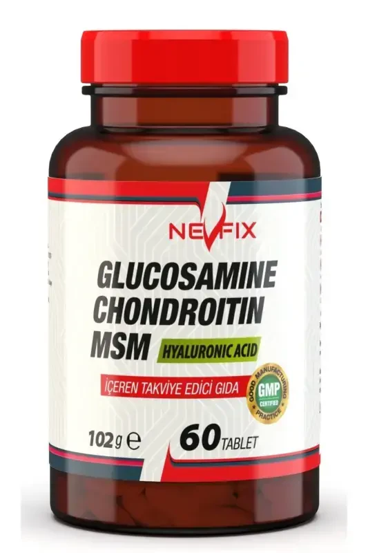 Glucosamine Chondroitin Msm Hyaluronic Acid 60 Tablets - NEVFIX