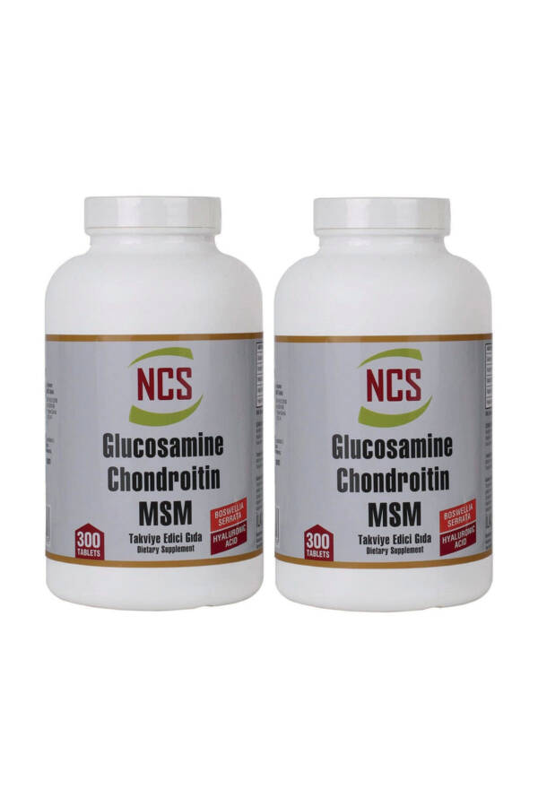 Glucosamine Chondroitin MSM Hyaluronic Acid Boswellia 300 Tablets x 2 Pack - 1