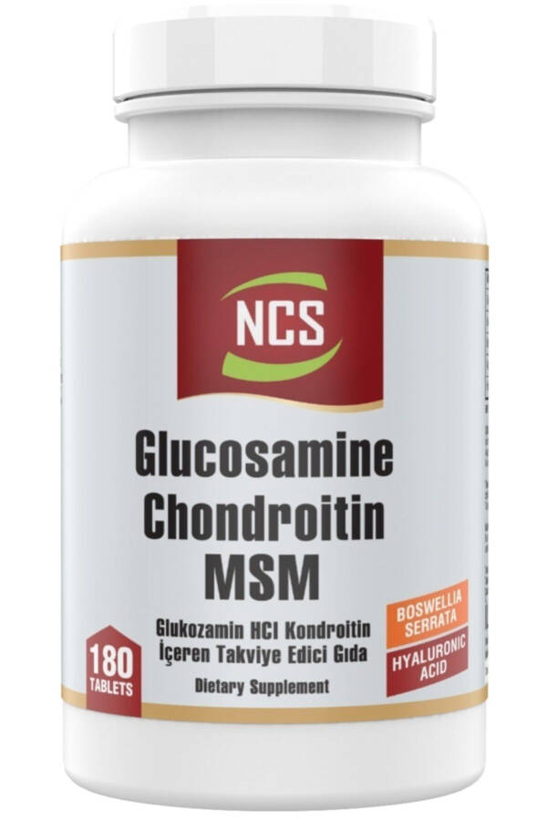 Glucosamine Chondroitin MSM Hyaluronic Acid Boswellia Serrata 180 Tablets - 1