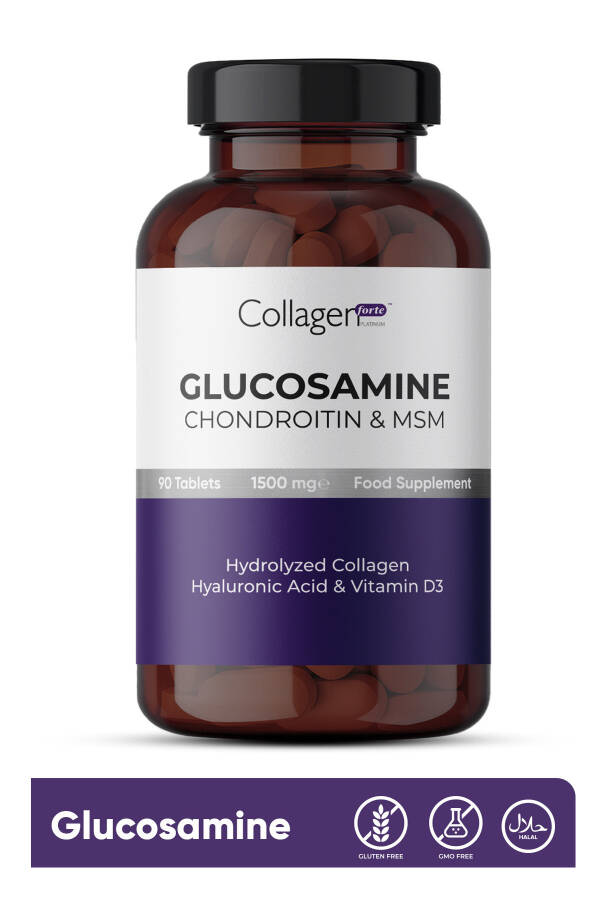 Glucosamine, Chondroitin & MSM, Hydrolyzed Collagen, Vitamin D3, 1500 mg x 90 Tablets - 12