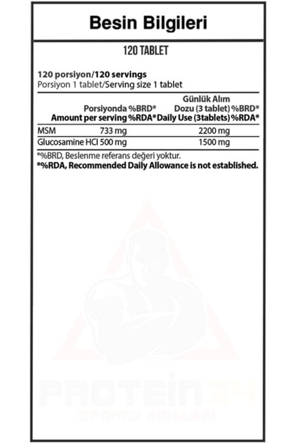 Glucosamine MSM 120 Tablets - 5