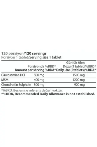 Glucosamine Chondroitin Msm, 200 Gr - HARDLINE (1)