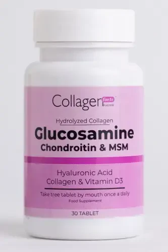 Glucosamine, Chondroitin & Msm, Hidrolize Kolajen, Vitamin D3, 1500 mg x 30 Tablet - COLLAGEN FORTE PLATINUM (1)
