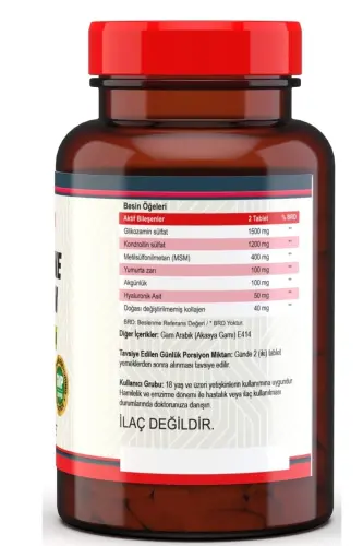 Glukozamin Kondroitin MSM Hyaluronik Asit 60 Tablet - NEVFIX (1)