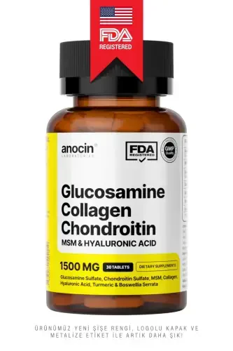 Glucosamine Chondroitin Msm Kolajen Curcumin Tablet 1500 Mg Glukozamin Kondroitin Collagen - ANOCIN (1)