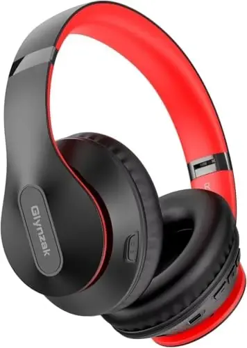 Glynzak Wireless Bluetooth Headphones Over Ear 65H Playtime HiFi Stereo Headset with Microphone and 6EQ Modes Foldable Bluetooth V5.3 Headphones for Travel Smartphone Computer Laptop - 1