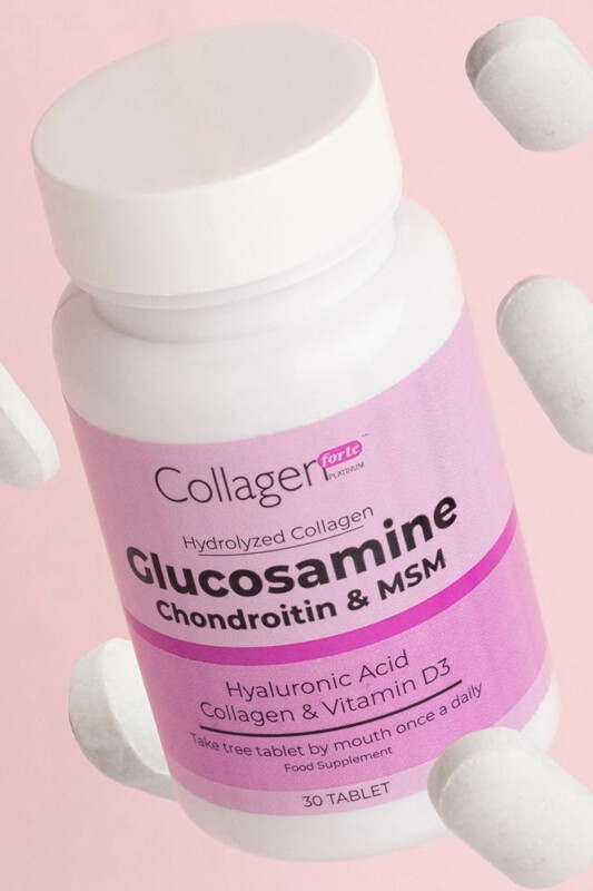 Glyukozaamin, Xondroitin & MSM, Gidrolangan Kollagen, D3 Vitamini, 1500 mg x 30 Tablet - 1