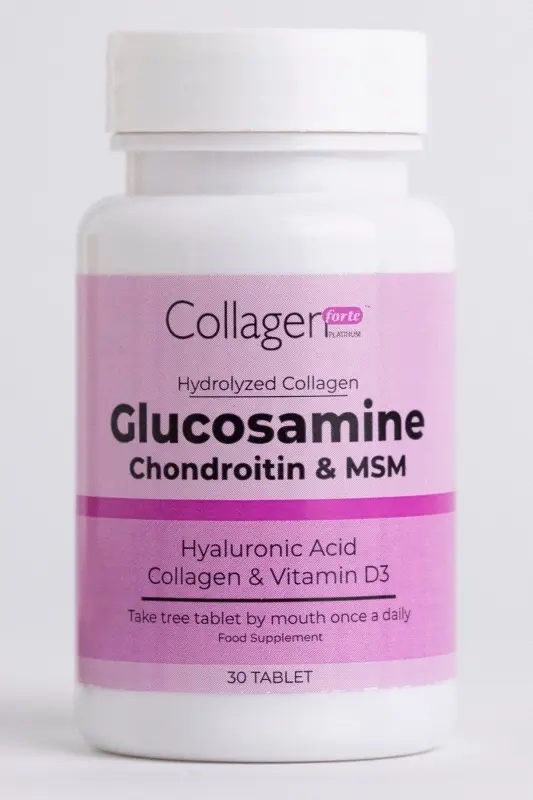 Glyukozaamin, Xondroitin & MSM, Gidrolangan Kollagen, D3 Vitamini, 1500 mg x 30 Tablet - 2