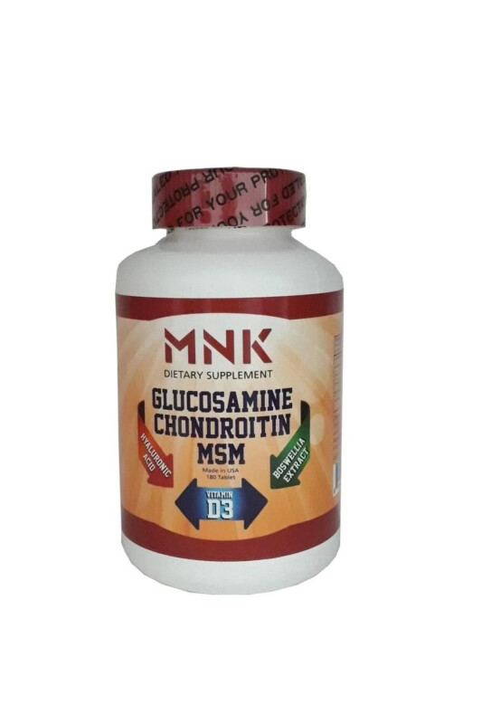 Glyukozamin Xondroitin MSM Gialuron kislotasi Bosvelliya D3 Vitamini 180 tablet AQSh - MNK