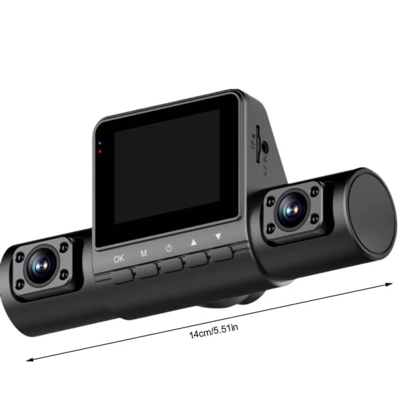 Gmogad 4 Channel Dash Cam, 360 Dash Camera FHD 1080P x 4 Dash Cam Front and Rear, 2K Front +1080P Inside*2 Car Camera with 64GB Card, Built-in WiFi GPS, Loop Recording, Night Vision, Black - 3