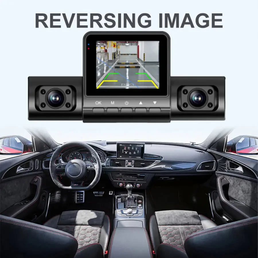 Gmogad 4 Channel Dash Cam, 360 Dash Camera FHD 1080P x 4 Dash Cam Front and Rear, 2K Front +1080P Inside*2 Car Camera with 64GB Card, Built-in WiFi GPS, Loop Recording, Night Vision, Black - 7