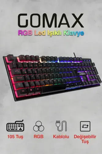 Gmx K2 Rgb Led Yoritilgan O'yin Klaviaturasi - 1