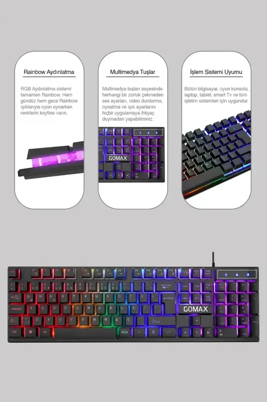 Gmx K2 Rgb Led Yoritilgan O'yin Klaviaturasi - 2