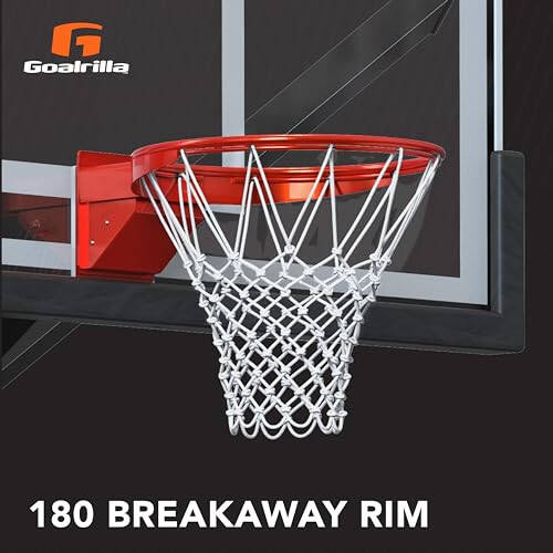 Goalrilla 180 Breakaway Basketball Goal Rim Flexes 180 Degrees, Orange (B2609W) - 2