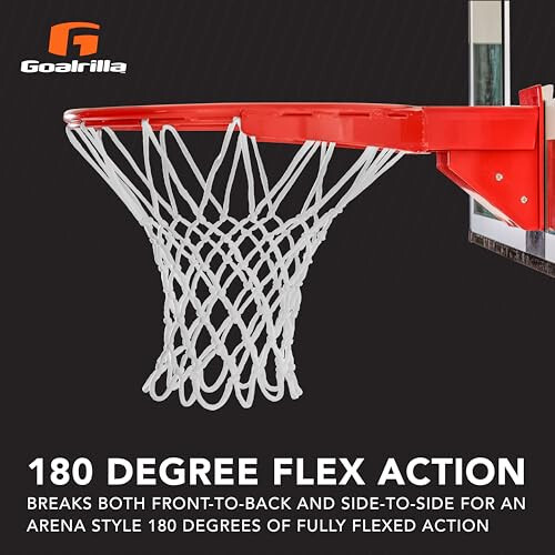 Goalrilla 180 Breakaway Basketball Goal Rim Flexes 180 Degrees, Orange (B2609W) - 4