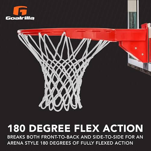 Goalrilla 180 Breakaway Basketball Goal Rim Flexes 180 Degrees, Orange (B2609W) - 4