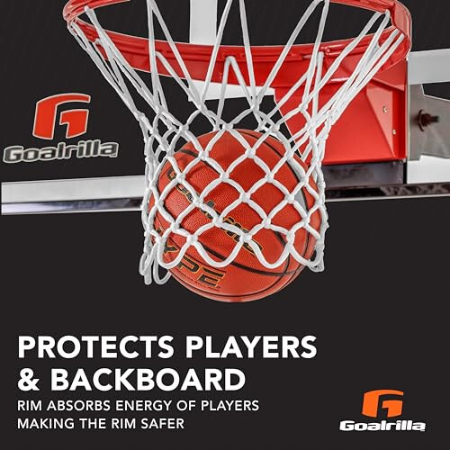 Goalrilla 180 Breakaway Basketball Goal Rim Flexes 180 Degrees, Orange (B2609W) - 5