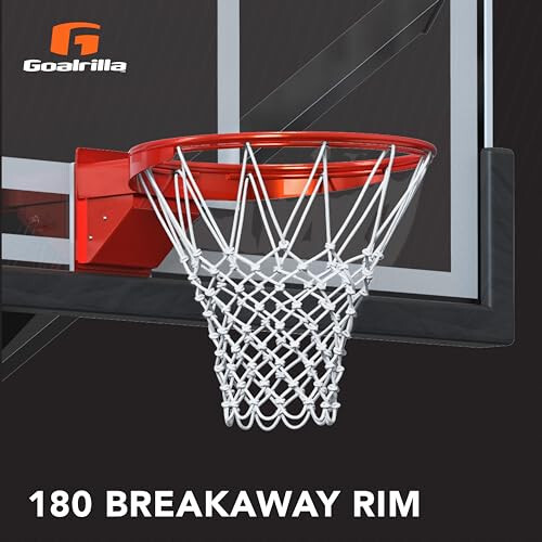 Goalrilla 180 Breakaway Basketbol Halqasi, 180 Gradusga Buriluvchi, To'q Sariq (B2609W) - 2