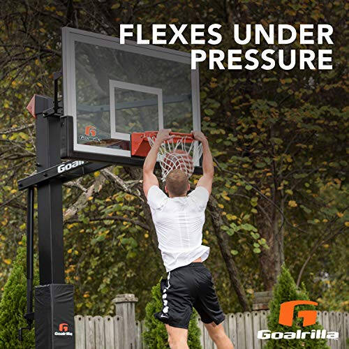 Goalrilla Heavy-Weight Pro-Style Breakaway Basketball Flex Rim with All-Weather Nylon Net and Powder-Coated Rim and Stainless Steel - 3