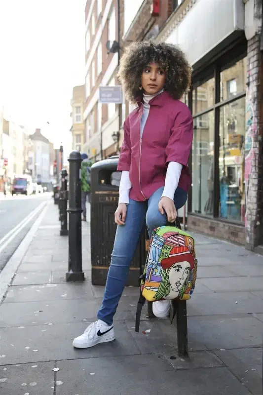 Göbeklitepe Printed Women's Leather Jacket - 5