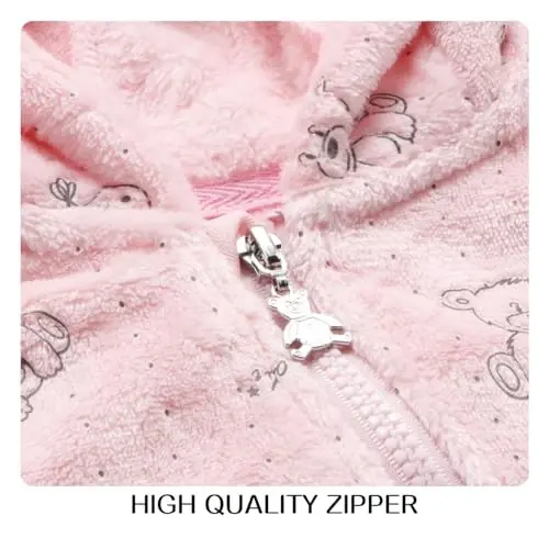 Go'dak Fleece Jumpsuit 0-3 Oylik Go'dak Ayiq Qor Kostyumi Yangi Tug'ilgan Romper Issiq Palto - 3