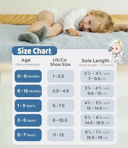 Go'dak tutqichli Baby Mid-Crew paypoqlari (9 juft) 0-7 yoshdagi o'g'il qiz bolalar uchun - 6