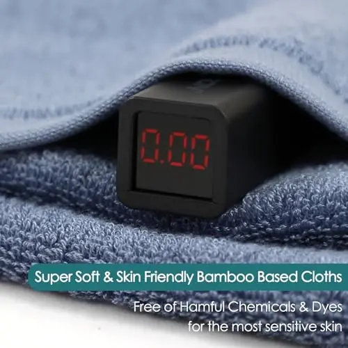 Go'dak yuvish uchun latta 12 dona, 10x10 dyuymli o'ta yumshoq kichik yuvish lattalari yuz va badan uchun, sezgir teriga muloyim va xavfsiz oq yuz sochiqlari, go'dak bola uchun dush sovg'alari - 3