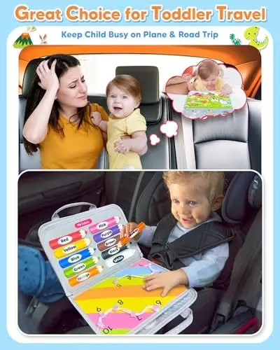 Gojmzo Busy Board Montessori o'yinchoqlar toddler bola qiz tug'ilgan kun sovg'alari uchun, band kitob sensorli o'yinchoqlar toddlerlar uchun, o'quvchi ta'limiy toddler sayohat tadbirlari - GOJMZO (1)