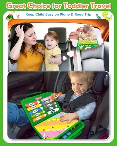 Gojmzo Busy Board Montessori o'yinchoqlari kichkintoy bir yoshli o'g'il qiz tug'ilgan kun sovg'alari uchun, kichkintoylar uchun band bo'lgan kitob sensorli o'yinchoqlar, o'quv tarbiyaviy kichkintoy sayohat mashg'ulotlari - 2